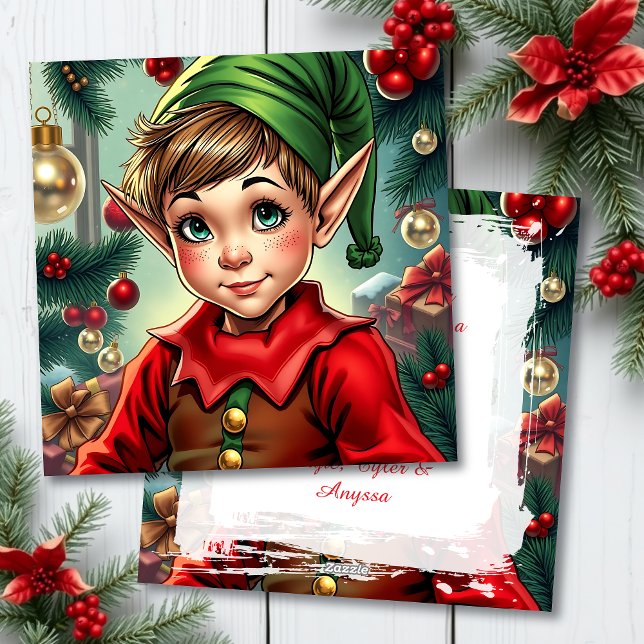 Whimsical Elf | Personalized Christmas Julkort (Skapare uppladdad)