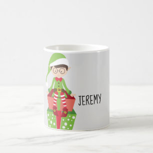 Whimsical Elf Personlig jul Kaffemugg