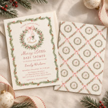 Whimsical En Glad Liten Jul Bebis Shower