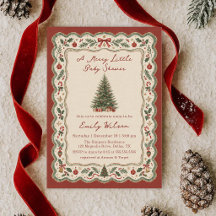 Whimsical En Glad Liten Jul Bebis Shower