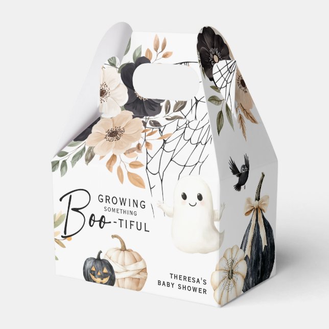 Whimsical En Liten Boo'-Barnkalas Presentaskar (Framsidan Sidan)