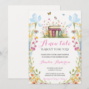 Whimsical En Ny Saga Sagoboksblommor Inbjudningar