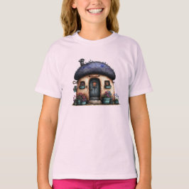 Whimsical Enchanted Fairy Cottage Art T Shirt