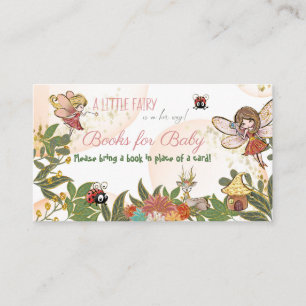 Whimsical Enchanted Fairy Ladybug Bok-begäran Visitkort