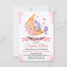 Whimsical Enhörning Moon Baby Shower För Babyflick