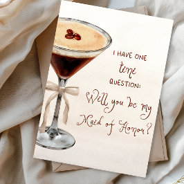 Whimsical Espresso Martini Maid of honor Frieri Kort