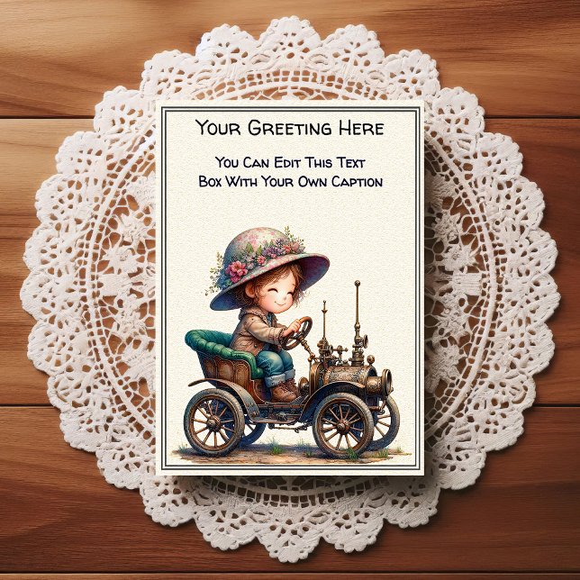 Whimsical Everyday Sentiment Steampunk Art   Vykort (Skapare uppladdad)