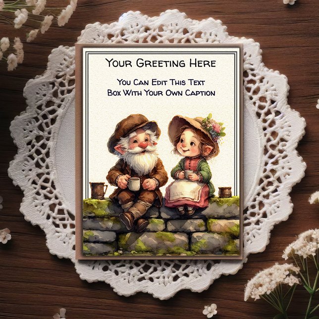 Whimsical Everyday Sentiment Storybook Art   Vykort (Skapare uppladdad)