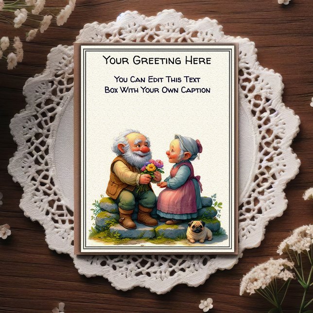 Whimsical Everyday Sentiment Storybook Art   Vykort (Skapare uppladdad)