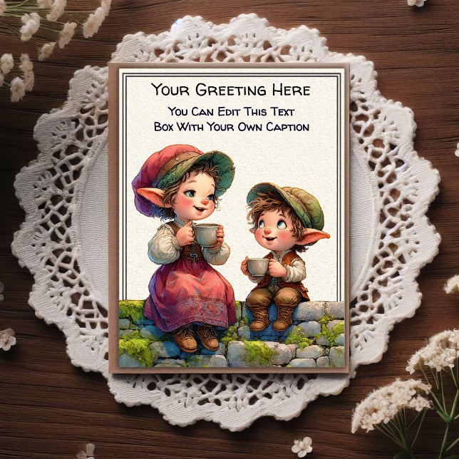 Whimsical Everyday Sentiment Storybook Art   Vykort (Skapare uppladdad)