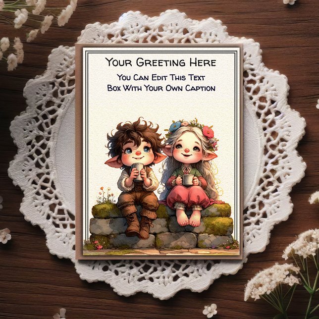 Whimsical Everyday Sentiment Storybook Art   Vykort (Skapare uppladdad)