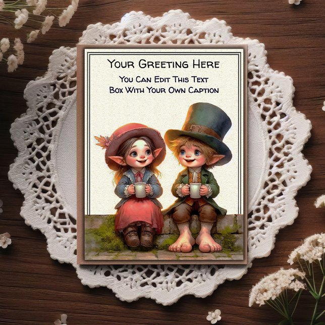 Whimsical Everyday Sentiment Storybook Art   Vykort (Skapare uppladdad)