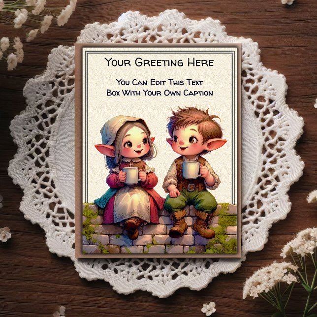 Whimsical Everyday Sentiment Storybook Art   Vykort (Skapare uppladdad)