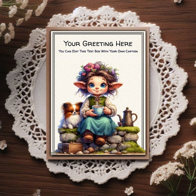 Whimsical Everyday Sentiment Storybook Art   Vykort (Skapare uppladdad)