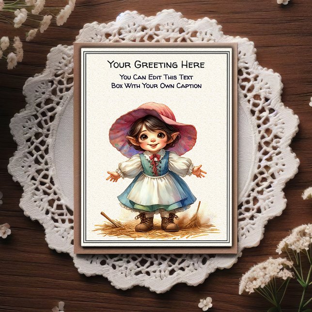 Whimsical Everyday Sentiment Storybook Art   Vykort (Skapare uppladdad)