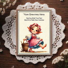 Whimsical Everyday Sentiment Storybook Art   Vykort