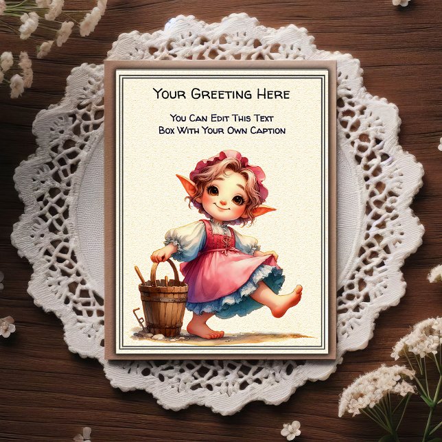 Whimsical Everyday Sentiment Storybook Art   Vykort (Skapare uppladdad)