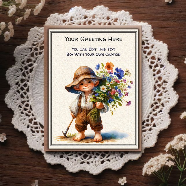 Whimsical Everyday Sentiment Storybook Art   Vykort (Skapare uppladdad)