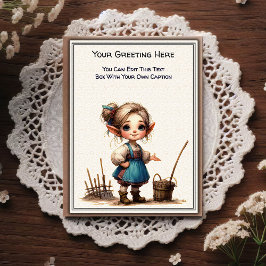 Whimsical Everyday Sentiment Storybook Art   Vykort