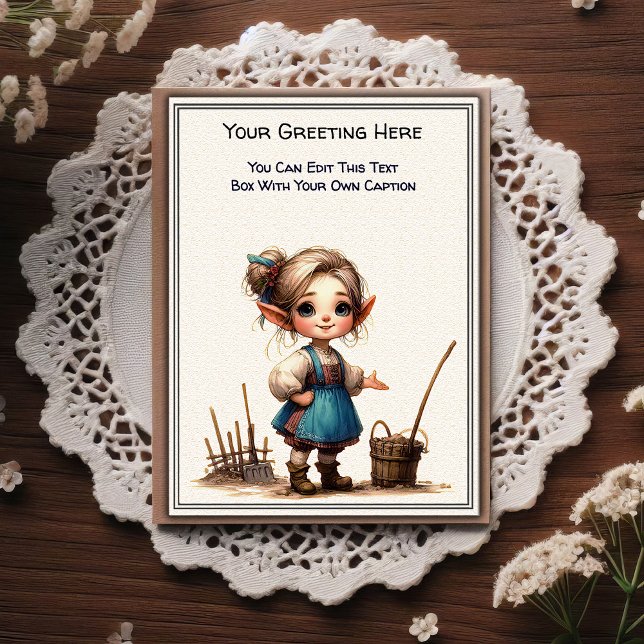 Whimsical Everyday Sentiment Storybook Art   Vykort (Skapare uppladdad)