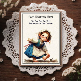 Whimsical Everyday Sentiment Storybook Art   Vykort