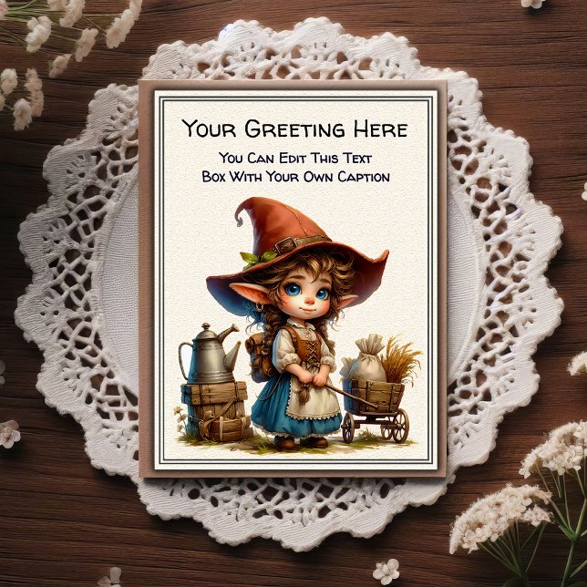 Whimsical Everyday Sentiment Storybook Art   Vykort (Skapare uppladdad)