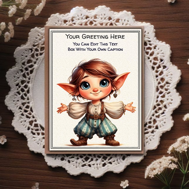 Whimsical Everyday Sentiment Storybook Art   Vykort (Skapare uppladdad)