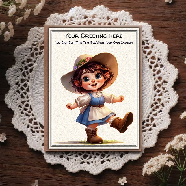 Whimsical Everyday Sentiment Storybook Art   Vykort (Skapare uppladdad)