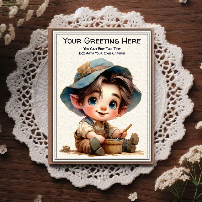 Whimsical Everyday Sentiment Storybook Art   Vykort (Skapare uppladdad)