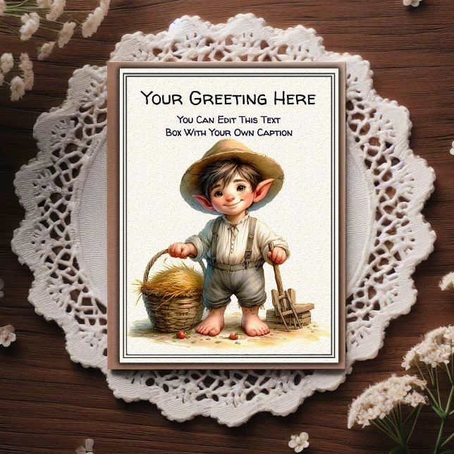 Whimsical Everyday Sentiment Storybook Art   Vykort (Skapare uppladdad)