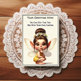 Whimsical Everyday Sentiment Storybook Fairy Vykort