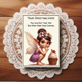 Whimsical Everyday Sentiment Storybook Fairy Vykort