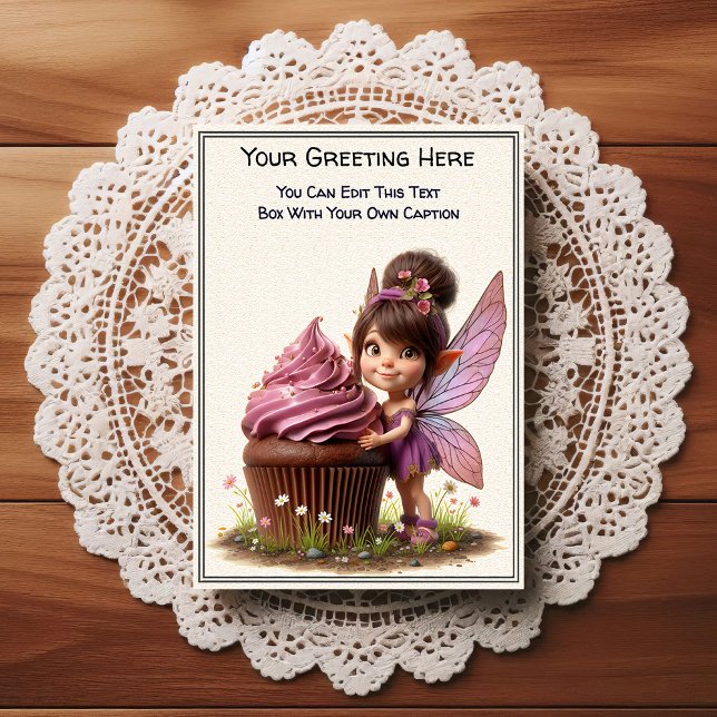 Whimsical Everyday Sentiment Storybook Fairy Vykort (Skapare uppladdad)