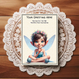 Whimsical Everyday Sentiment Storybook Fairy Vykort