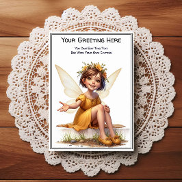 Whimsical Everyday Sentiment Storybook Fairy Vykort