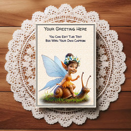 Whimsical Everyday Sentiment Storybook Fairy Vykort