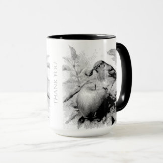 Whimsical Fågel & Äppel Delight Mugg