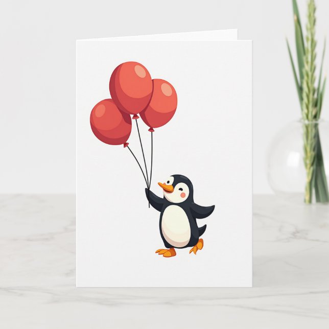 Whimsical Fågel Konst Kort (Framsida)