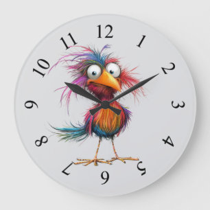 Whimsical fågel stor klocka