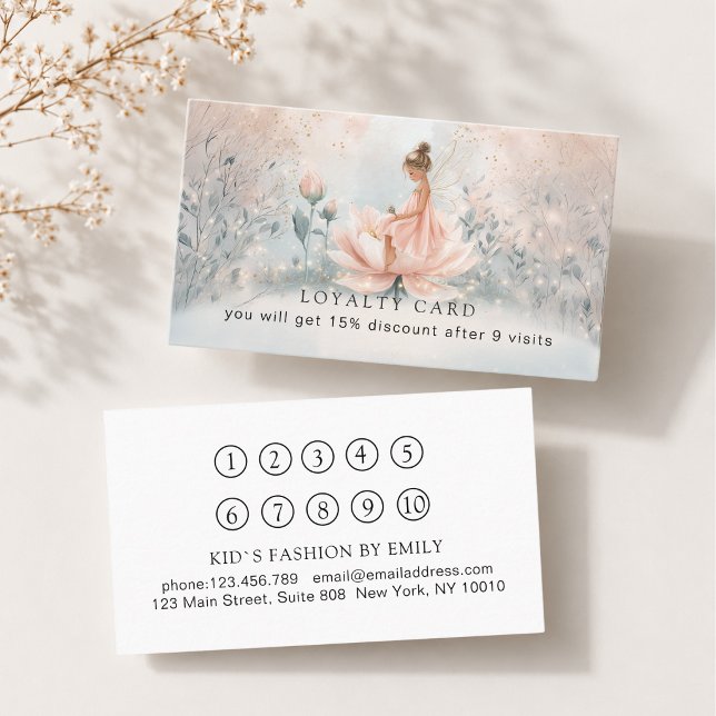 Whimsical Fairy 10-lojalitetskort Tidsbeställning Kort (Whimsical Fairy 10 Loyalty Card)