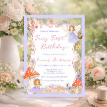 Whimsical Fairy 1:a Flicka Födelsedag