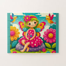 WHIMSICAL ’FAIRY AND FÅGDS’ JIGSAW PUZZLE