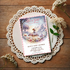 Whimsical Fairy Baby Shower Invitation Vykort