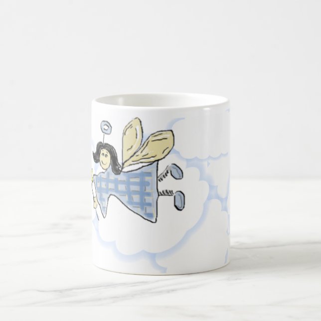 Whimsical Fairy Blå Kryss Mugg (Center)