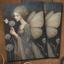 Whimsical Fairy & Dandelion Magical Decoupage Art