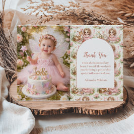 Whimsical Fairy First Birthday Tack Kort
