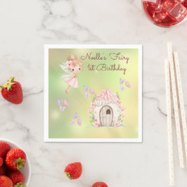 Whimsical Fairy Första Födelsedag  Pappersservett