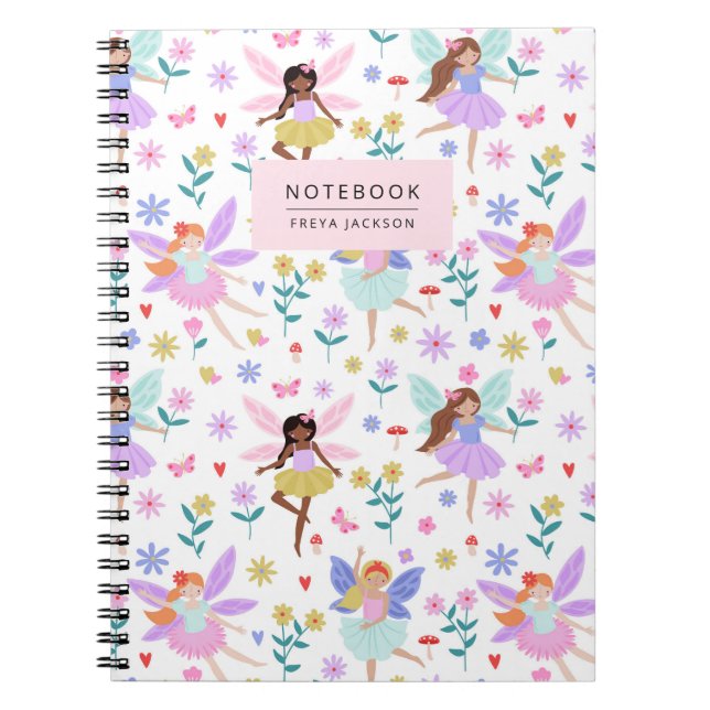 Whimsical Fairy Garden Notebook Anteckningsbok (Framsidan)