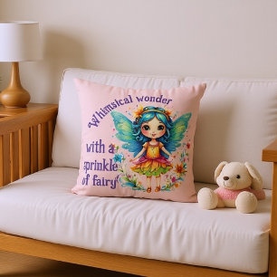 Whimsical Fairy Glitter Kudde