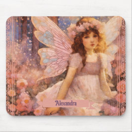 Whimsical Fairy in Dreamy Pink Floral Garden Musmatta